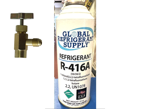 R416a, FRIGC, FR12, 10 oz. Can Refrigerant, HCFC-124, Military Approved R12 Alternate, Taper