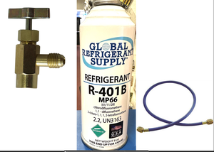 R401b, MP66, Refrigerant, 8 oz. Self-Sealing Can, Taper, Hose