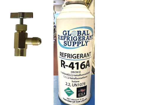 R416a, FRIGC, FR12, 8 oz. Can Refrigerant, HCFC-124, Military Approved R12 Alternate, Taper