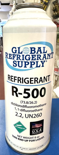 R500, 8 oz. Refrigerant R-500, New Style Self-Sealing Can