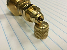 Propane Tank, CGA600 to R12 or R22 Adapter, 1/4" Male Flare w/Brass Cap, Part# 3