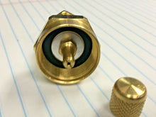 Propane Tank, CGA600 to R12 or R22 Adapter, 1/4" Male Flare w/Brass Cap, Part# 3