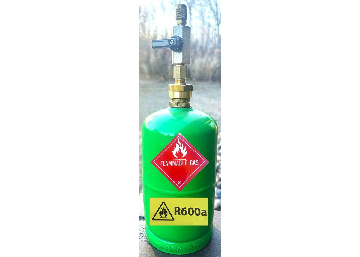 R600a Refrigerant Tank Recovery, Excellent For Small Systems, 16 oz. C