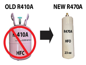 R470a (HFO) 23 oz. "NO-HFC's" A1-ASHRAE Certified, EPA SNAP Approved Replacement