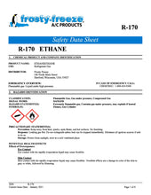 R170 Refrigerant SDS Sheet