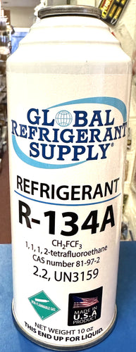 R134a, 10 oz. Can R-134a Refrigerant New Style Self Sealing Can