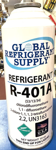 R401a, R-401a, 401a, MP39, Refrigerant, New Style 10 oz. Self-Sealing Can