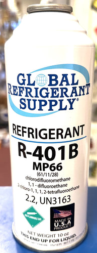 R401b, R-401b, 401b, MP66, Refrigerant, New Style 10 oz. Self-Sealing Can