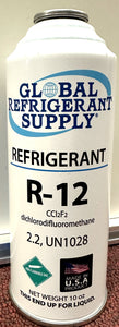 R12 Refrigerant, Dichlorodifluoromethane, 10 oz. Can