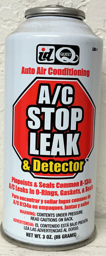 Interdynamics R134a Stop Leak & Detector Piercing Can Style Top, 3 oz.