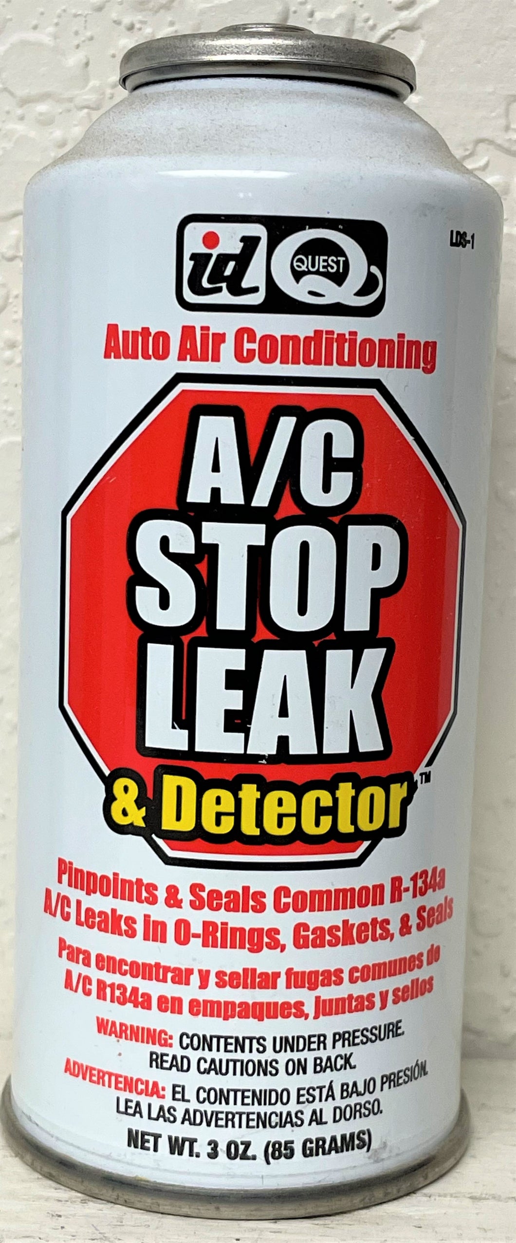 Interdynamics R134a Stop Leak & Detector Piercing Can Style Top, 3 oz