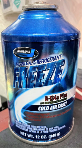 R134a Plus FREEZE Mobile A/C Refrigerant 12 oz. Self-Sealing Can