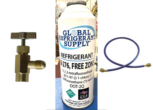 FREEZONE, R420a/276 Refrigerant, 10 oz., & Taper, Hose, EPA Accepted, Non-Flammable, Non-Toxic