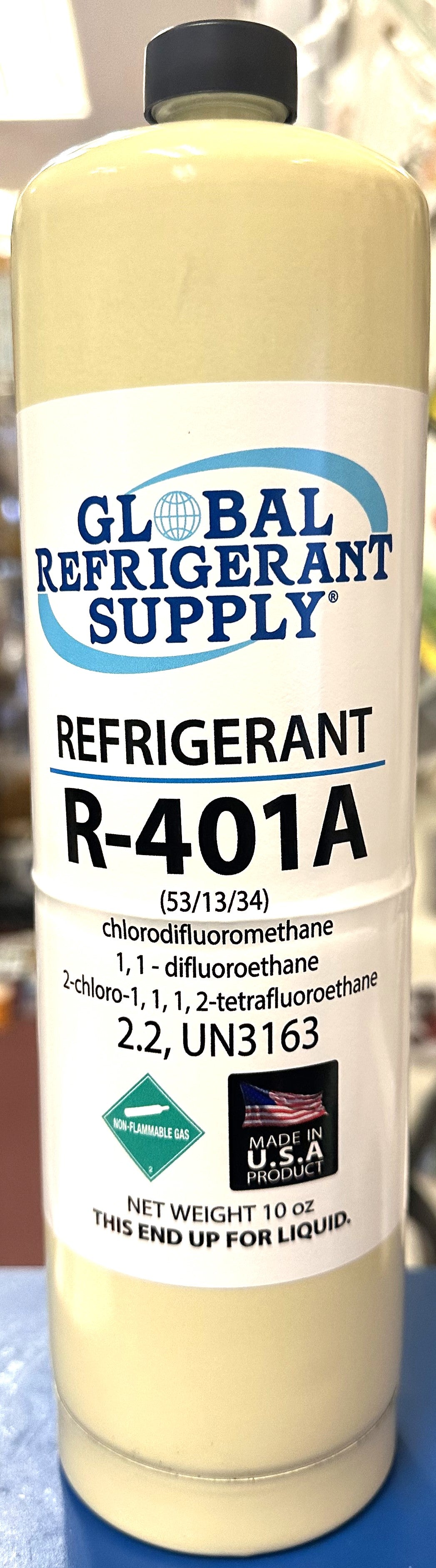 MP39, R401a, Refrigerant For Coolers, Freezers, 10 oz. Self-Sealing Can