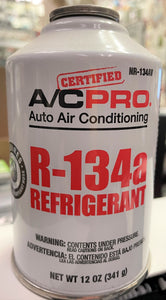 R134a Refrigerant 12 oz. A/C Pro Auto Air Conditioning Self-Sealing Can