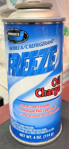 FREEZE Oil Charge, 4 oz. Can Mobile A/C Refrigerant For R134a Systems PAG Oil