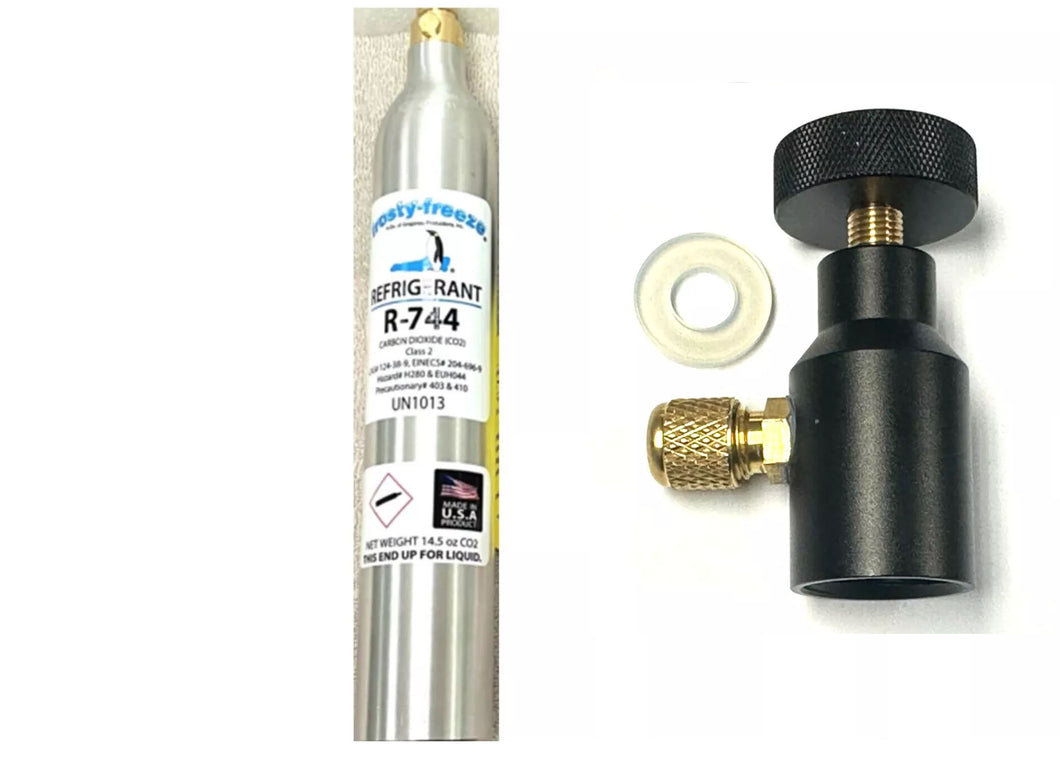 R744 Refrigerant, Carbon Dioxide, CO2, 14.5 oz Hi Pressure, Control Valve