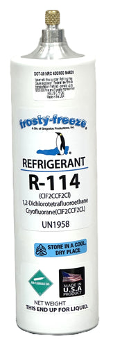 R114, Dichlorotetrafluoroethane, Refrigerant, 8 oz. Disposable Can, R114