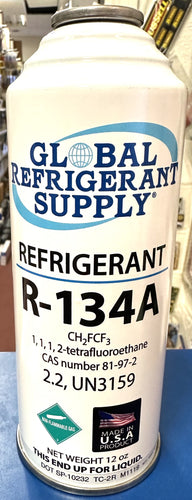 R134a, 12 oz. Can R-134a Refrigerant New Style Self Sealing Can