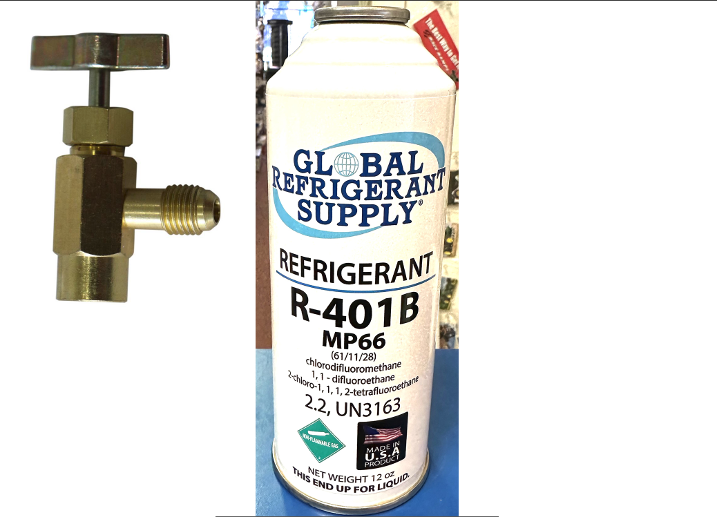 R401b, MP66, Refrigerant, 12 oz. Self-Sealing Can, Taper