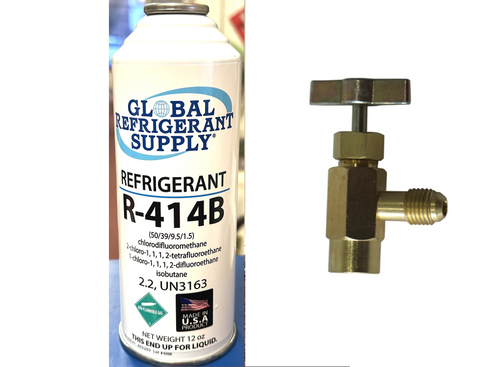 R414b, HOT SHOT Refrigerant, 12 oz. Self-Sealing Can & K28 Taper