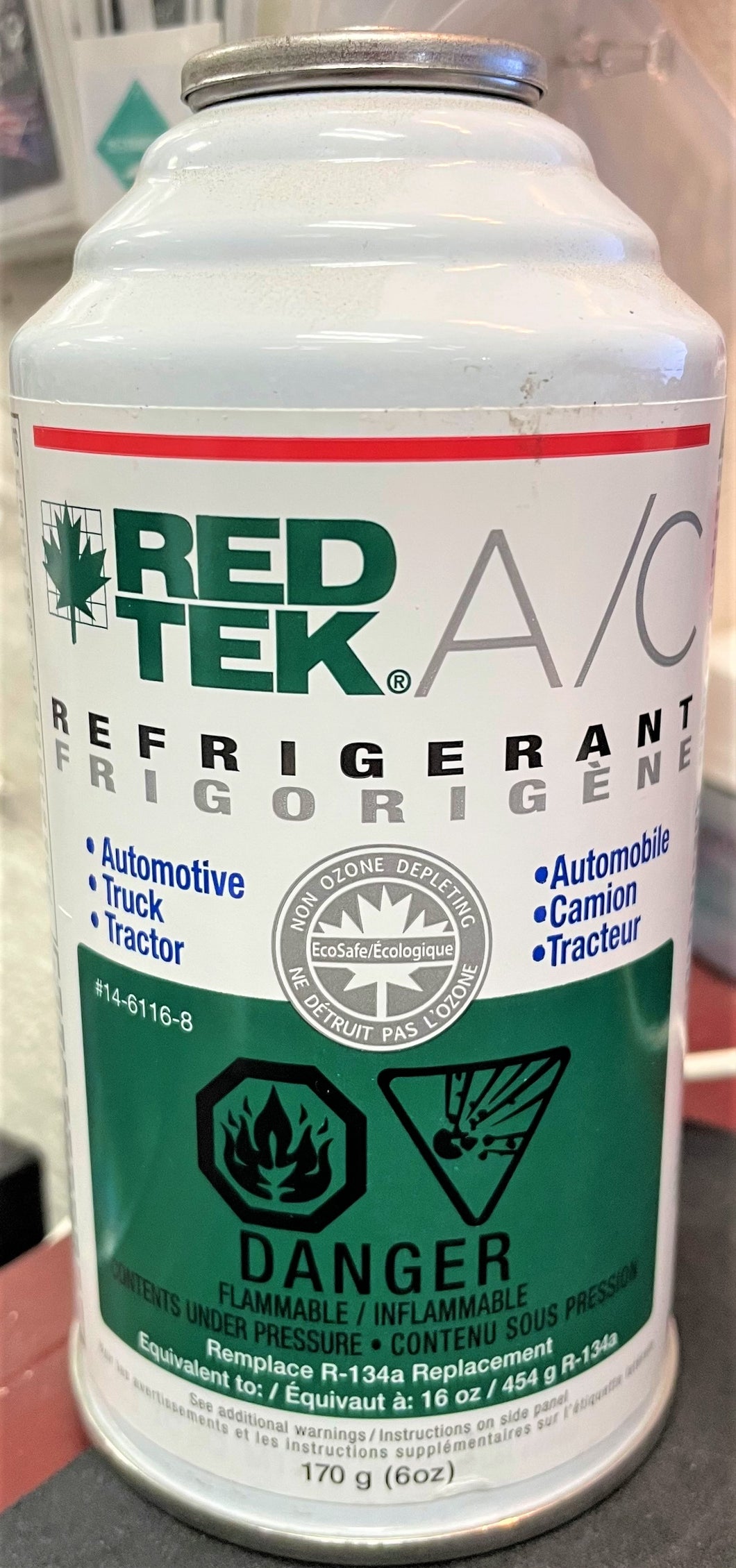 RED TEK Refrigerant 6 oz. Can R134a Replacement Made in USA