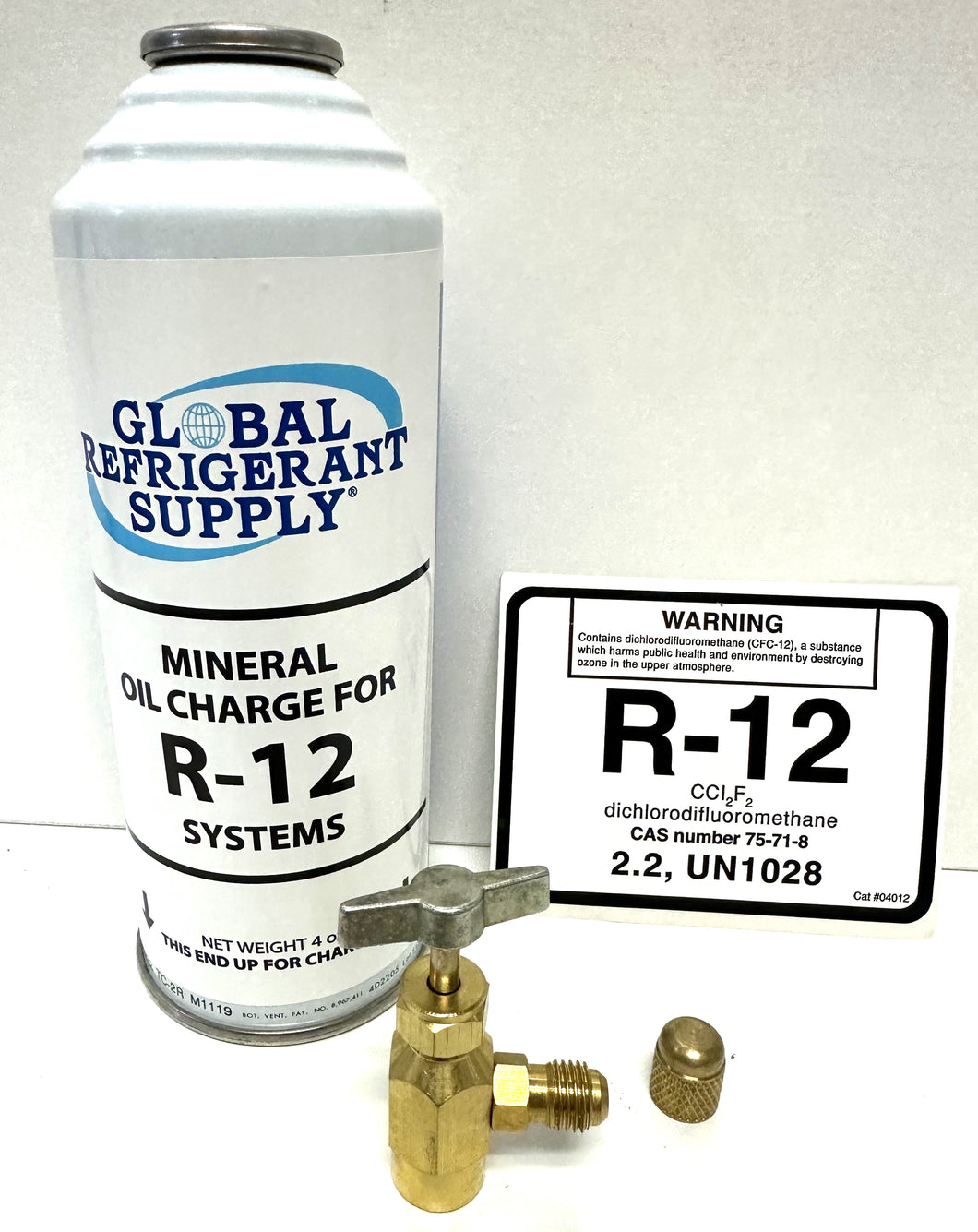 R12, Mineral Oil Charge, 4 oz. Can, Mineral Oil, For R-12 System K28 Can Taper