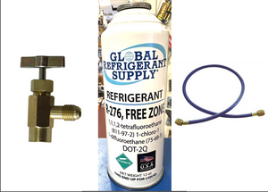 FREEZONE, R420a/276 Refrigerant, 12 oz., & Taper, Hose, EPA Accepted, Non-Flammable, Non-Toxic