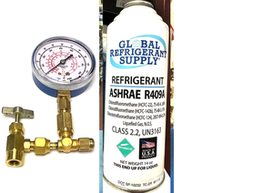 R401a, MP39, Refrigerant, New Style 14 oz. Self-Sealing Can, Taper, Gauge
