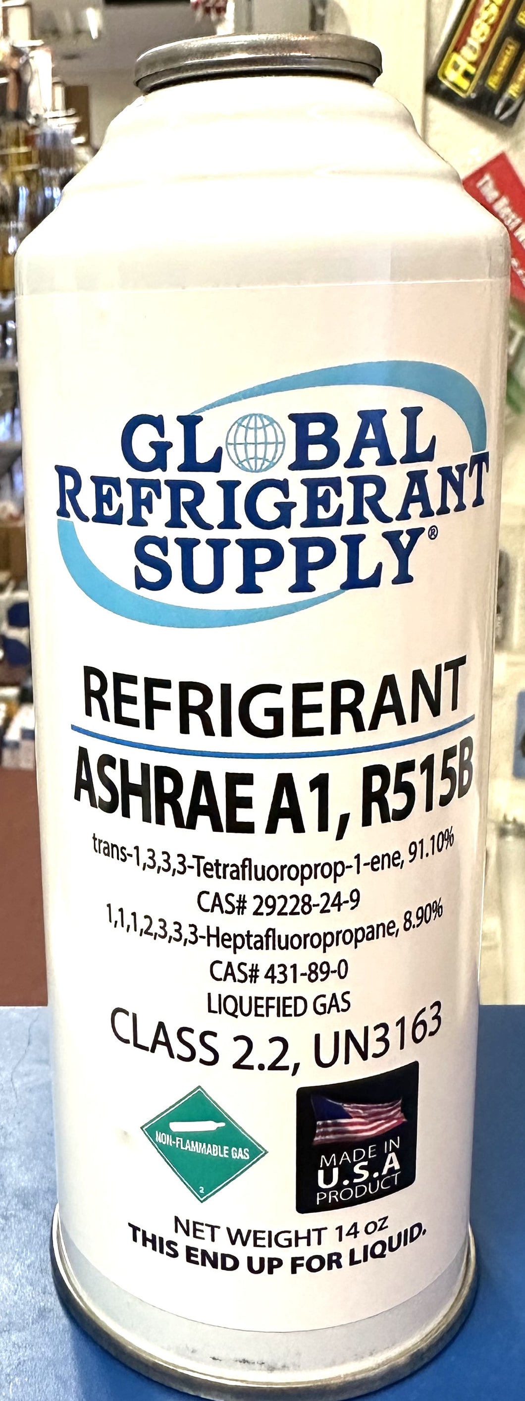 R515b, 14 oz. Can, ASHRAE & EPA Approved Drop-in Replacement For R134a