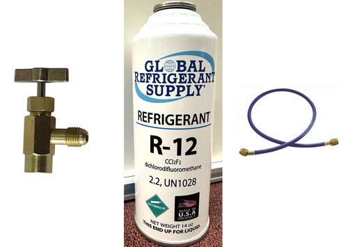 R12 Refrigerant, 14 oz. Can with K28 Can Taper & Hose