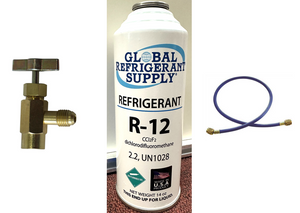 R12 Refrigerant, 14 oz. Can with K28 Can Taper & Hose