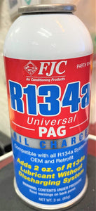 R134a  Universal PAG Oil, FJC, 3 oz. Can, 2 oz. R134a & 1 oz. Oil