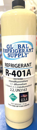MP39, R401a, Refrigerant For Coolers, Freezers, 14 oz. Self-Sealing Can
