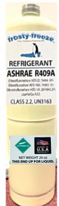 R409a, 20 oz., ASHRAE, EPA & SNAP Approved Drop-in R12 Replacement Can Only