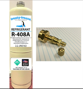 R408a, 24 oz. Can. CGA600 Top, Replacement for R502 Med. & Low Temp. Applications