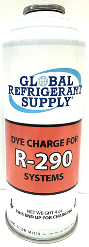 R290, UV Dye Charge, 4 oz. Can, Ultraviolet Leak Detection Dye For R290 Systems
