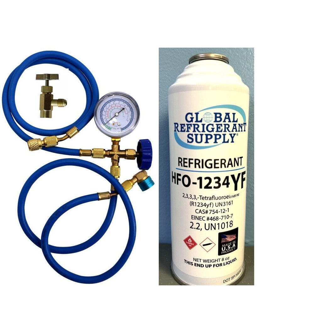 R1234yf, HFO1234yf, Automotive A/C Pro-Recharge Kit Check & Charge-It Gauge