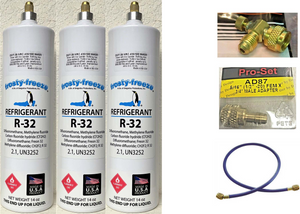 R32, R-32, Refrigerant, (3) 14 oz. Low Global Warming Potential, Alternative to R410A