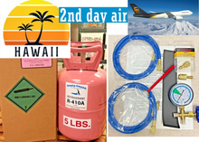 Hawaii Customers 2nd Day Air R410a, 5 Lb., Pro Recharge Kit, Color-Coded Gauge, Hose & Instructions
