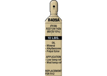 R409a, 10 Lbs., R12 Replacement, Professional Check & Charge-It Kit