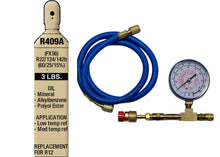 R409a, 3 Lbs., R12 Replacement, Professional Check & Charge-It Kit