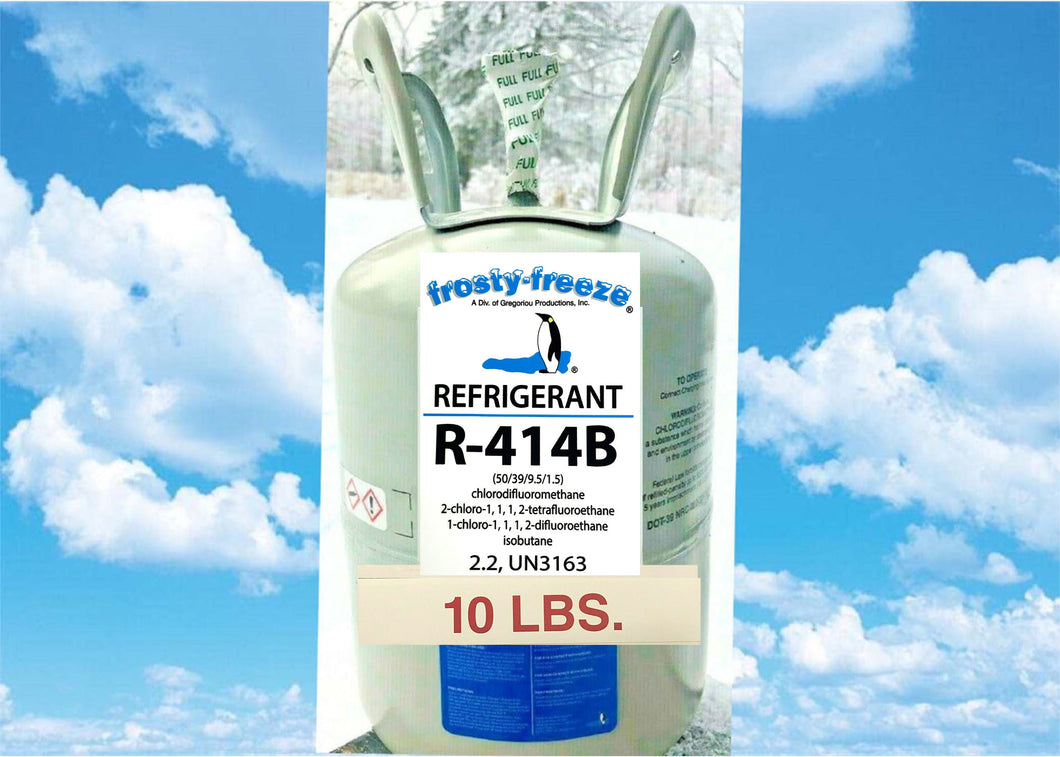 R414B, 10 Lbs., R12 Replacement, Refrigerant, Non-Ozone Depleting, Non-Toxic