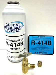 R414b DYE Ultra-Violet UV Charge, 4 oz. Can, Leak Locator For R-414b Systems K28 Can Taper