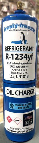 R1234YF Refrigerant 16 oz. with Oil-CHARGE Lubricant, No Taper Required