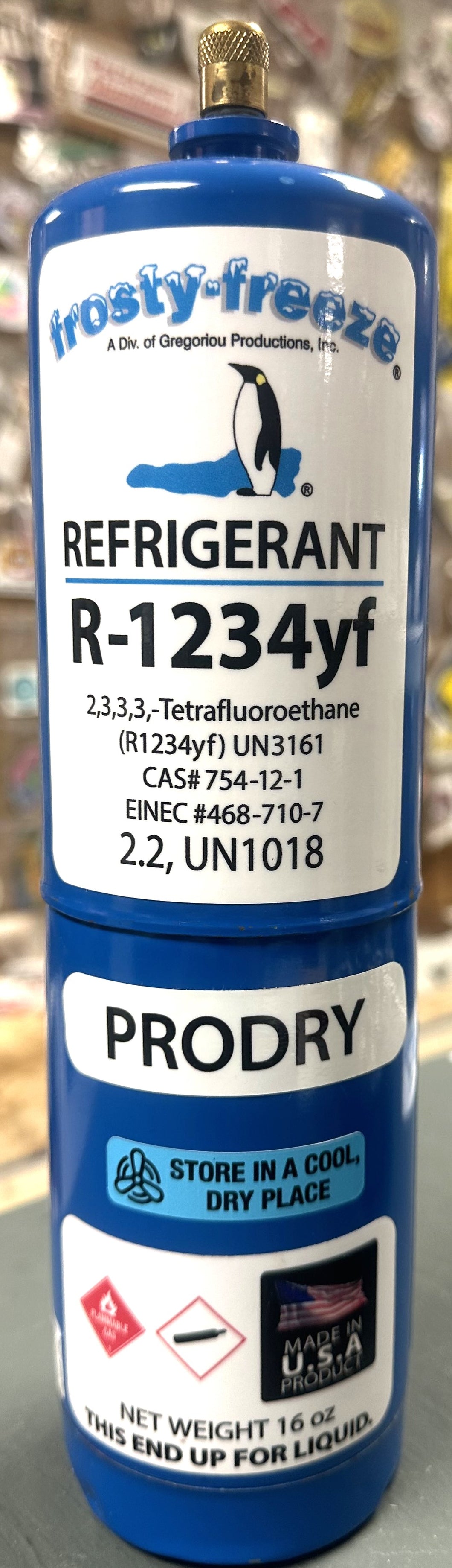 R1234YF Refrigerant 16 oz. with System Dry, Moisture Remover, No Taper Required