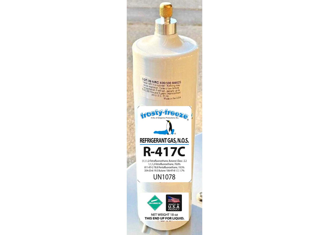 R417c, a.k.a., HOT SHOT II, Refrigerant, 18 oz.