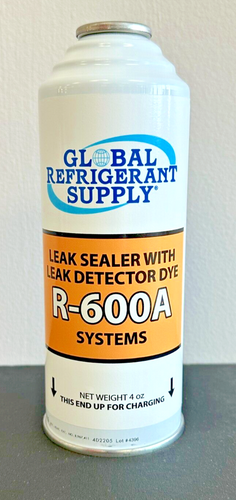 R600a, Industrial System Sealer with UV Leak Detection Dye Charge, 3 oz Can R600