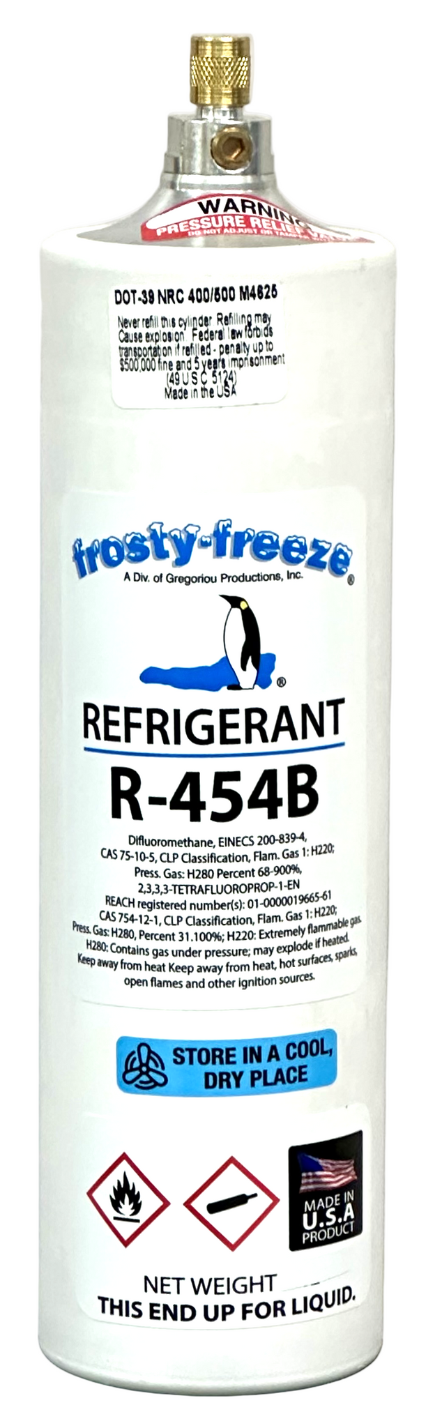 R454b Refrigerant, 18 oz. – Frosty Freeze A/C Products Company