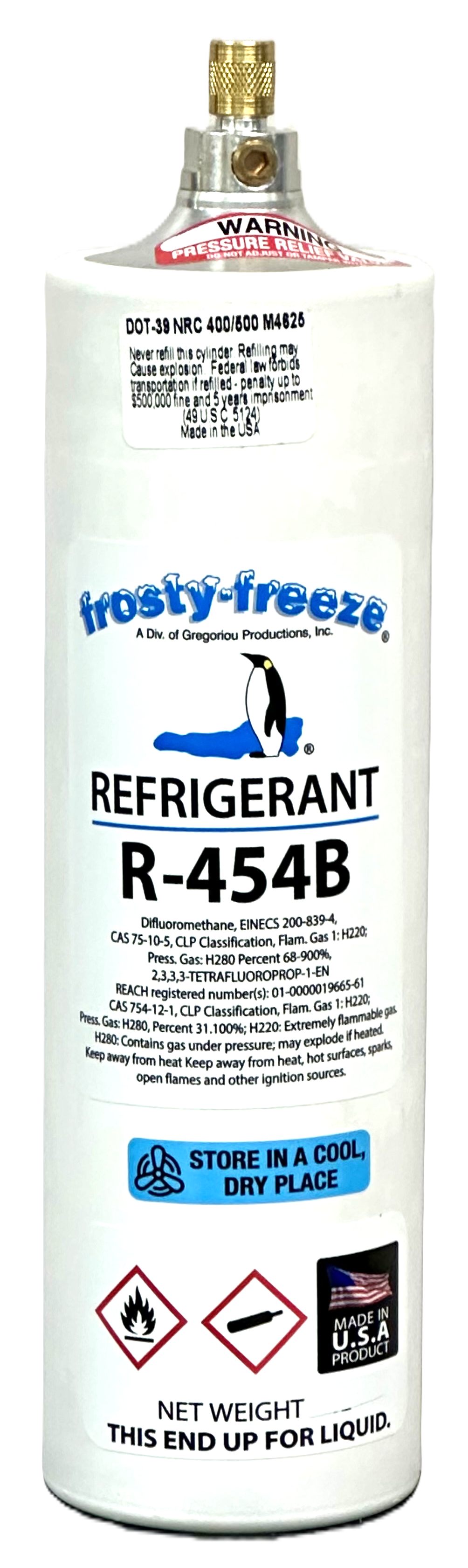 R454b Refrigerant, 26 oz., Replaces R410a & R32